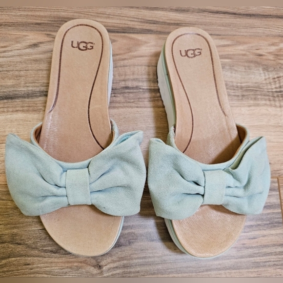 🎉🎉HOST PICK🎉🎉UGG Joan Platform Slide, Jade, US 8 - Picture 2 of 10